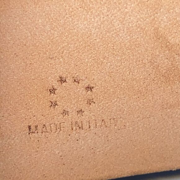 Qualheim Bollorini Italy Black Genuine Leather Bubble Glass Belt Size Small - Picture 8 of 14